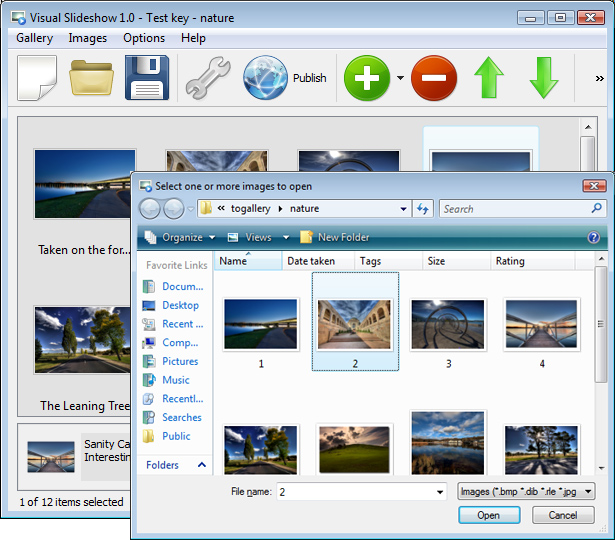 Add Images To Gallery : Free Flash Slideshow Iweb